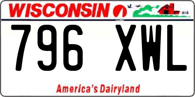 WI license plate 796XWL