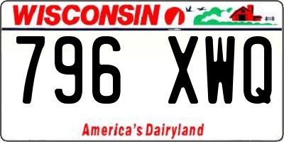 WI license plate 796XWQ