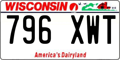 WI license plate 796XWT
