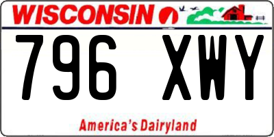 WI license plate 796XWY