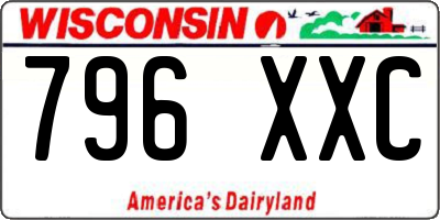 WI license plate 796XXC
