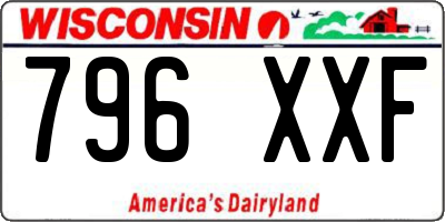 WI license plate 796XXF