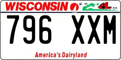 WI license plate 796XXM