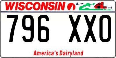 WI license plate 796XXO