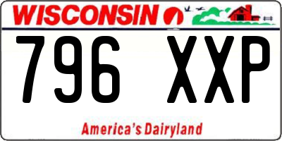 WI license plate 796XXP