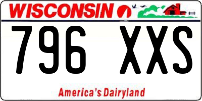 WI license plate 796XXS