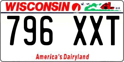 WI license plate 796XXT