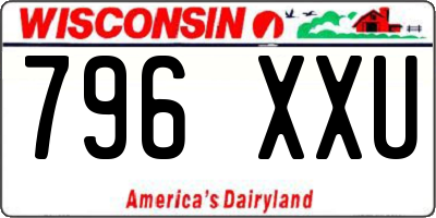 WI license plate 796XXU