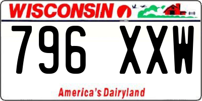 WI license plate 796XXW