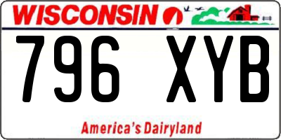 WI license plate 796XYB