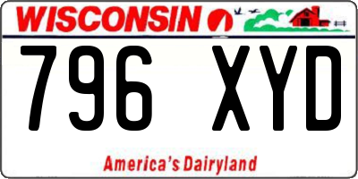 WI license plate 796XYD