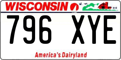WI license plate 796XYE