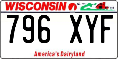 WI license plate 796XYF