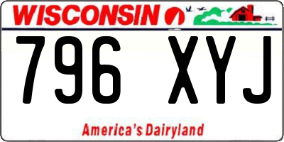 WI license plate 796XYJ
