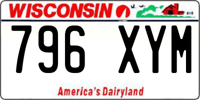 WI license plate 796XYM