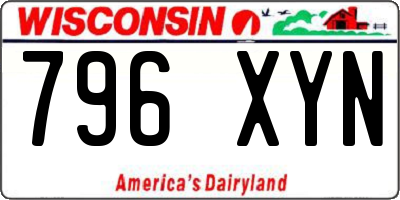 WI license plate 796XYN