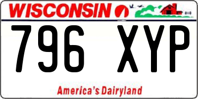 WI license plate 796XYP