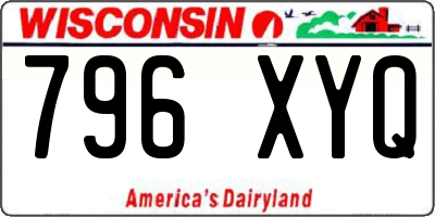 WI license plate 796XYQ