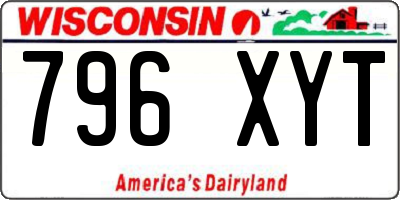 WI license plate 796XYT