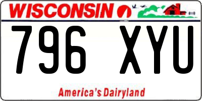 WI license plate 796XYU