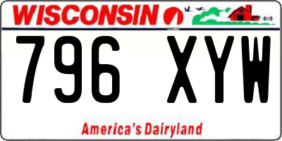 WI license plate 796XYW