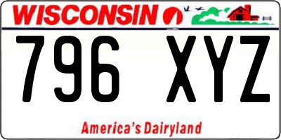 WI license plate 796XYZ