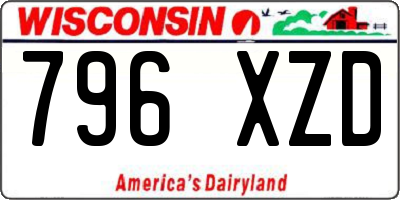 WI license plate 796XZD