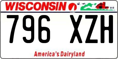 WI license plate 796XZH