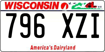 WI license plate 796XZI