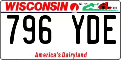 WI license plate 796YDE