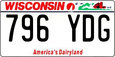 WI license plate 796YDG