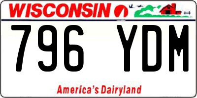 WI license plate 796YDM