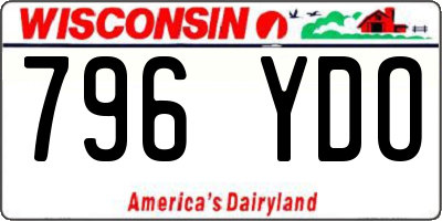 WI license plate 796YDO
