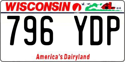 WI license plate 796YDP