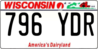 WI license plate 796YDR