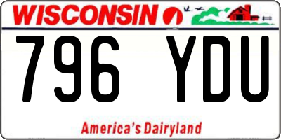 WI license plate 796YDU