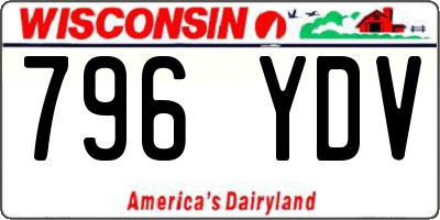WI license plate 796YDV