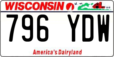 WI license plate 796YDW