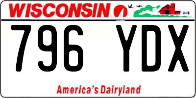 WI license plate 796YDX