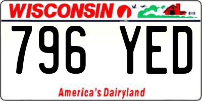 WI license plate 796YED