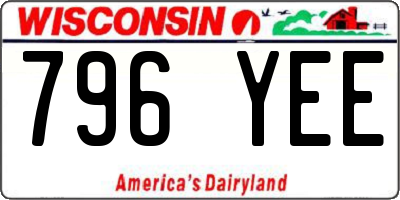 WI license plate 796YEE