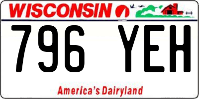 WI license plate 796YEH