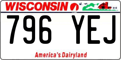 WI license plate 796YEJ