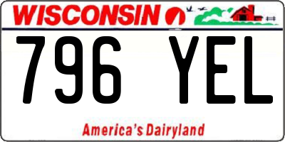 WI license plate 796YEL