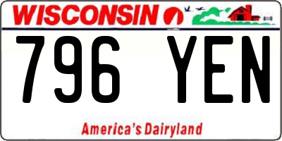 WI license plate 796YEN