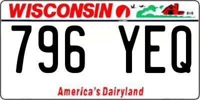 WI license plate 796YEQ