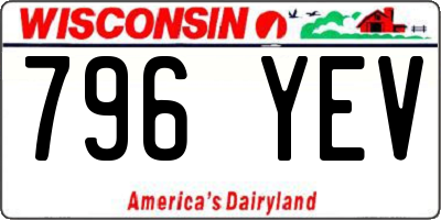 WI license plate 796YEV