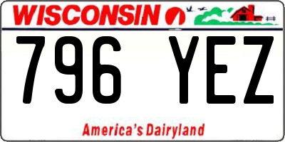 WI license plate 796YEZ
