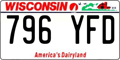 WI license plate 796YFD