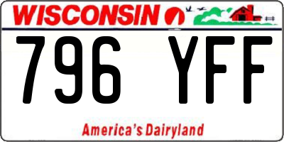 WI license plate 796YFF